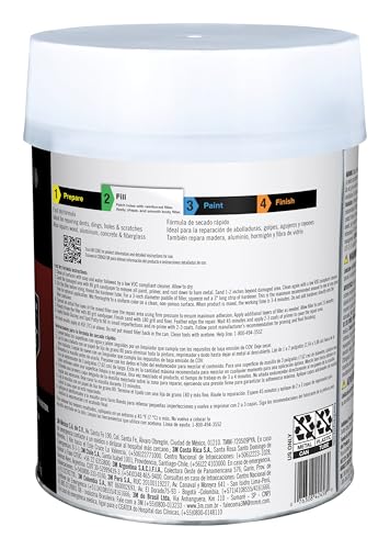 Bondo Fast Dry Filler 6.31 lb with Hardener 2.75 oz, Premium Formula Repairs Dents and Scratches, Dries Faster, Spread Eaiser (FD-GAL-ES) - size: 100 oz