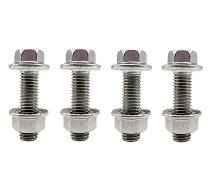 Stainless Steel Flange Screws, Flange Bolts, Exhaust Manifold Hardware Kit (Bolts&Nuts) M10X1.5-35mm (4-Pack)