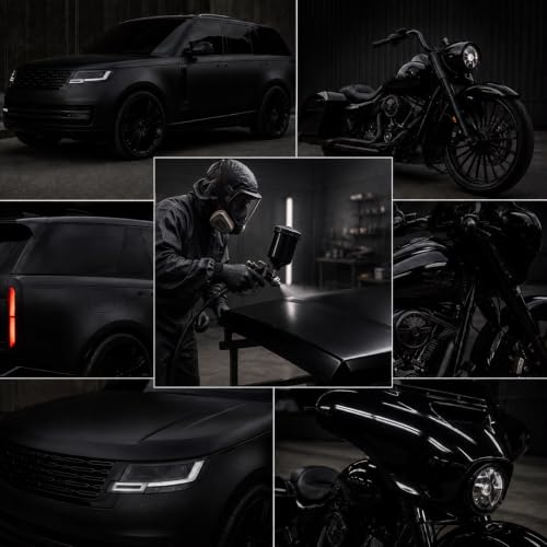 LiME LiNE Blackout 2.0 Automotive Basecoat Aerosol + 2K Clearcoat Kit - Ultra Deep Black Spray Paint