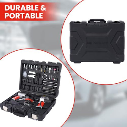 44 Piece Air Tools and Accessories Kit, Pneumatic Tools with Impact Wrench, Air Ratchet, Die Grinder, Aire Hammer, Hose Fittings, Storage Case, Red - size: 44 Piece