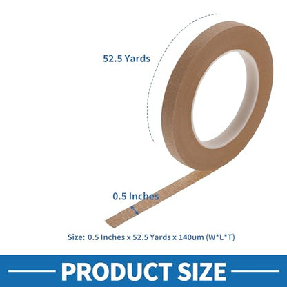 Painters Tape Easy Removal 0.5 Inches x 52.5 Yards Tape Brown - color: Brown, size: 0.5 Inches x 52.5 Yards
