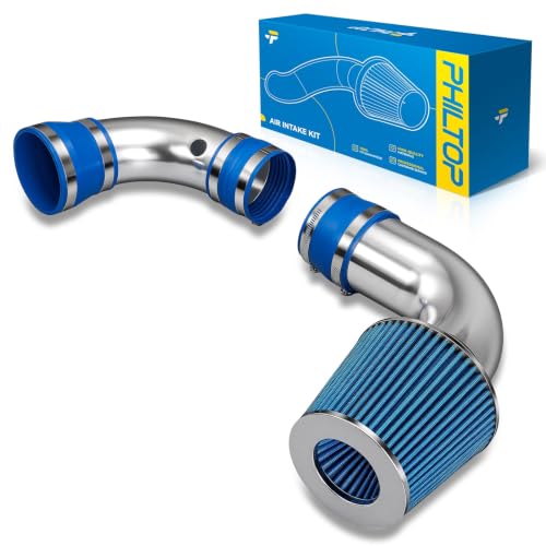 PHILTOP 3.5" Cold Air Intake Kit for 1996-2004 GMC Sonoma 4.3L, GMC Jimmy - color: Blue, size: 1996-2003 Chevrolet S10 4.3L