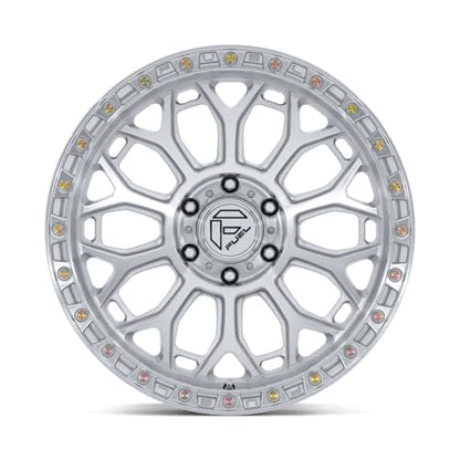 FUEL OFF-ROAD TALON 17X8.5 6X5.5 5.73 25mm GLOSS SILVER W/MACHINED FACE - FC901SD17856825 - color: GLOSS SILVER W/ MACHINED FACE, size: 17X8.5, 6X5.5, 5.73, 25mm
