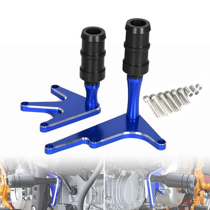 Monkey 125 Frame Sliders Falling Crash Protector Compatible with Monkey 125 2018-2021 CNC Motorcycle Fairing Guard Crashpads Protector (Blue) - color: Blue