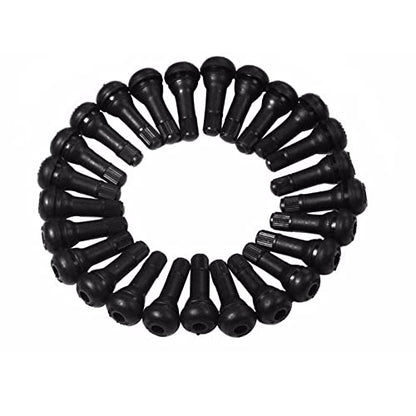 BLACKHORSE-RACING 25 Pack Valve TR413 Snap-in Tire Valve Stems - size: TR413-25pcs