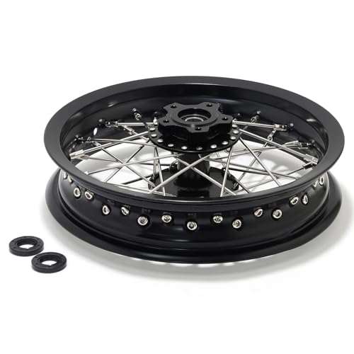 TOFR CNC 12"x2.15" Rear Wheel Rim Hub for Sur-ron Surron Light Bee X LBX - color: Black, size: 12" Rear