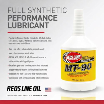 Red Line 50305 MT-90 75W-90 GL-4 Manual Transmission and Transaxle Lubricant (MTL) - 1 Gallon