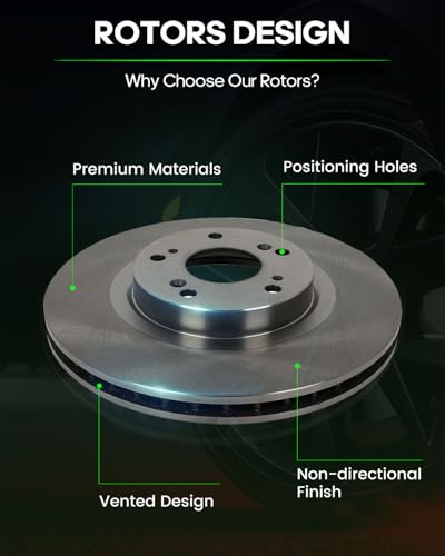 SCITOO Front 11.81" Rear 12" Brake Pads and Rotors Kits Brakes Kit - size: 31347+D914 & 31372+D1086 [4+8PCS]