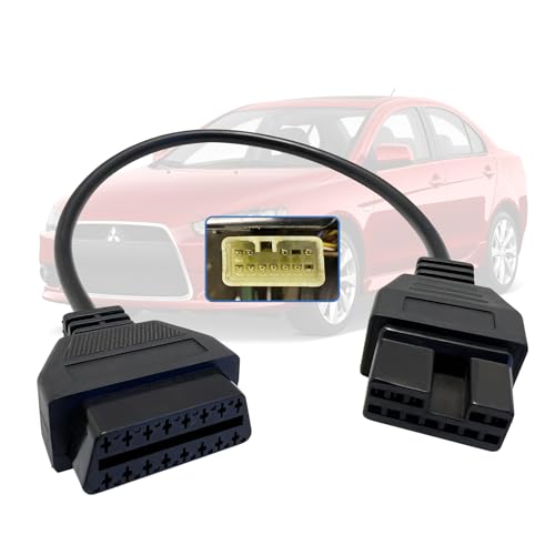 OBD1 to OBD2 Adapter for Mitsubi shi 12 Pin Diagnostic Cable Connector - style: Fit for Mitsubi-shi 12pin