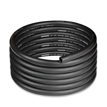 EVIL ENERGY 1/2" Heater Hose Coolant Radiator Straight 100PSI SAE 20R3 15FT Black - size: 1/2 15FT