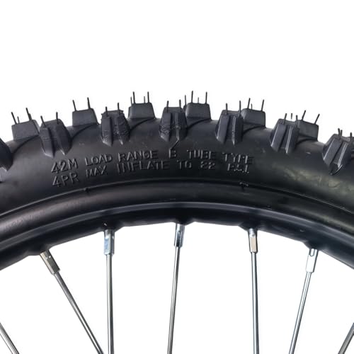 Beeking 70/100-19 Front Wheel Rim Tire Assembly for Dirt Bike 15mm axle front Wheel Rim Tire Fits 90cc-150cc dirt bike TTR SSR CRF Apollo Includes 220mm brake disc.