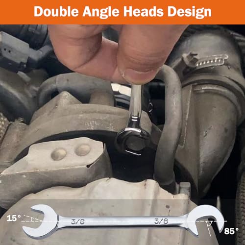 Mini Double Open End Wrench Set Metric and SAE 20 Pcs - style: Metric & SAE (Double Open End)