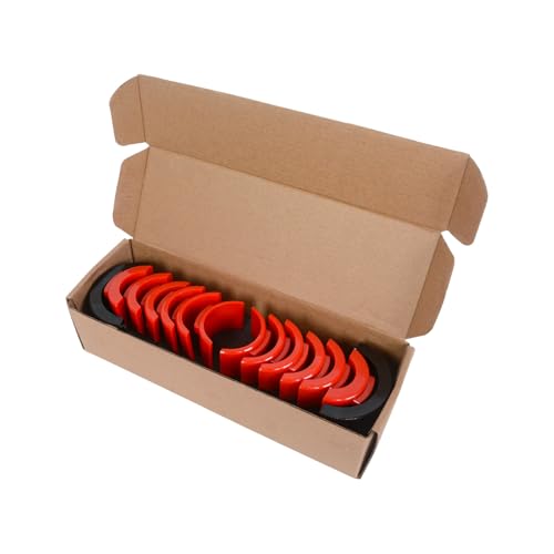 MOTO4U Motor Bike Fork Seal Driver Kit, Universal Motorcycle Fork Seal Driver Tool with 12 Plastic fork seal driver and 2 steel bodies,Fork Saver Dirt Bike (35-50mm,Red)