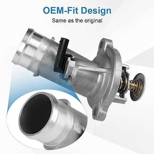 WMPHE Aluminium Thermostat Housing Assembly Compatible with Dodge Ram 2500/3500/4500/5500 2014-2020, Ram 4000 2019-2020 6.4L 392, Replacement for 902-3045 956-216 4893177AB 4893177AC 4893177AD - size: 902-3045