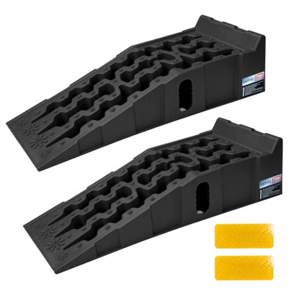 Garvee 2 Pack Low Profile Car Service Ramps, 6 t Heavy Vehicle Lift Ramps - color: Black, size: 6T