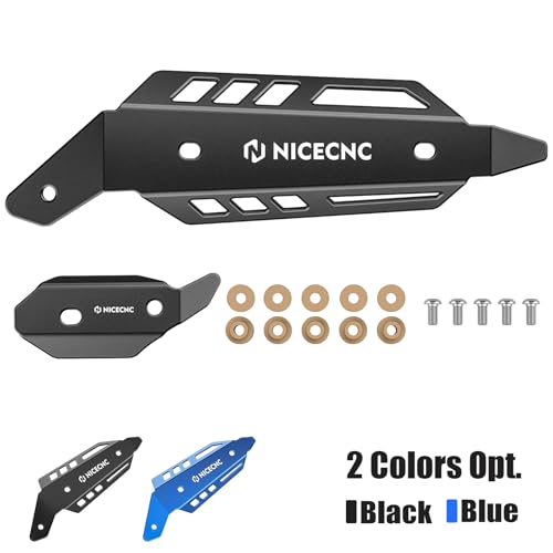 NICECNC Motorcycle Mid Exhaust Shield Black