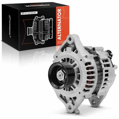 A-Premium Alternator, 12V 80A 6-Groove Pulley CW, Compatible with Nissan