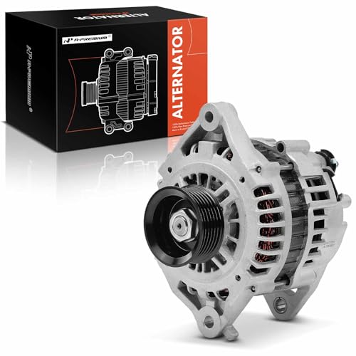 A-Premium Alternator, 12V 80A 6-Groove Pulley CW, Compatible with Nissan