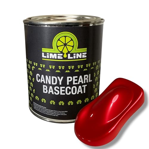 LiME LiNE Candy Pearl Basecoat – All-In-One Base, Pearl & Candy Color | Tri-Stage Look in One Step | Full-Coverage Candy Look: Must be Cleared with 2K Clearcoat (Candy Apple Red, 1 Quart) - color: Candy Apple Red, size: 32 Fl Oz (Pack of 1)