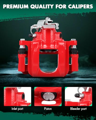 SCITOO Rear Left Disc Brake Caliper With Bracket 18B5081 Red - size: Rear Driver[18B5081]Red