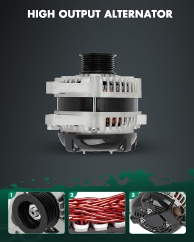 SCITOO 130A New Alternator V6 4.0L Fits for Toyota for 4Runner 2003-2009 - size: 130A, style: 270600P020 Alternator