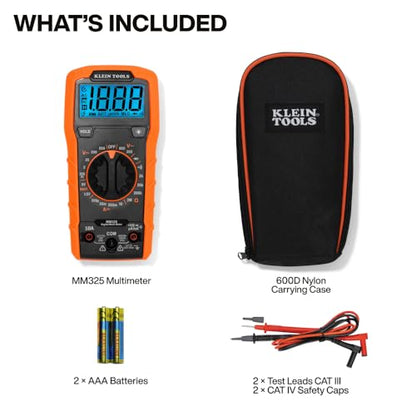 Klein Tools 80196 Digital Multimeter Kit with Case Set - size: Manual-Ranging with Case