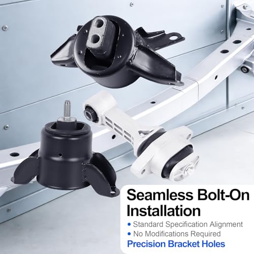 3PCS Engine Motor Mount Set Compatible with Elantra Forte Rio Accent - size: Elantra 2011-2016 Manual