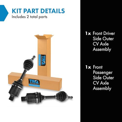 TRQ Front Driver and Passenger Side CV Axle Assembly Set 2 Piece - style: CSA82454