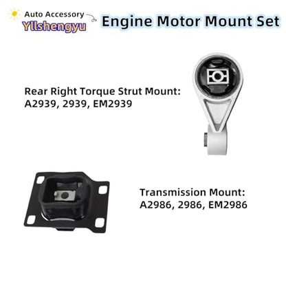 Engine Motor Mount Kit for Ford Transit Connect 2010-2013 2.0L - size: Focus 2003-2007 2.0L/2.3L