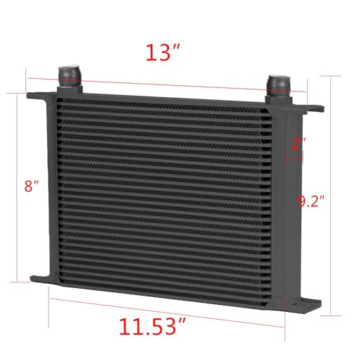 G-PLUS 28 Row AN10-10AN Black Universal Racing Engine Transmission Oil - color: Black, size: 28 Row AN10