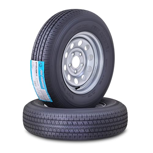 Free Country Trailer Tire Wheel ST185/80R13 6-Ply 94N 5X4.5" Silver Mod Pk2 - size: ST185/80R13 /6PR
