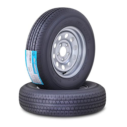 Free Country Trailer Tire Wheel ST185/80R13 6-Ply 94N 5X4.5" Silver Mod Pk2 - size: ST185/80R13 /6PR