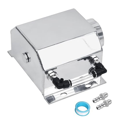 LokoCar Coolant Expansion Reservoir Tank 1L Universal Aluminum Silver - color: Silver, size: 1 Litre