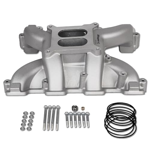 300-129 rectangular port LS Carb Intake Manifold for LS3 V8 Silver - size: LS3 LS92