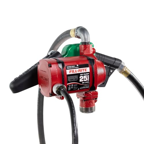 Fill-Rite NX25-DDCNB-AA 12V / 24V 25 GPM Bung Mounted Fuel Transfer Pump w/Discharge Hose & Auto Nozzle (Green) - style: Standard Accessories (Bung)