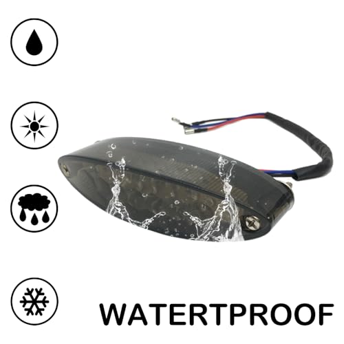 Universal 12V 28LEDs Motorcycle Brake Warning Tail Lights - color: Smoke