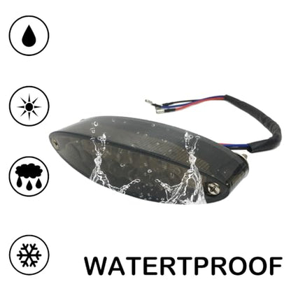 Universal 12V 28LEDs Motorcycle Brake Warning Tail Lights - color: Smoke