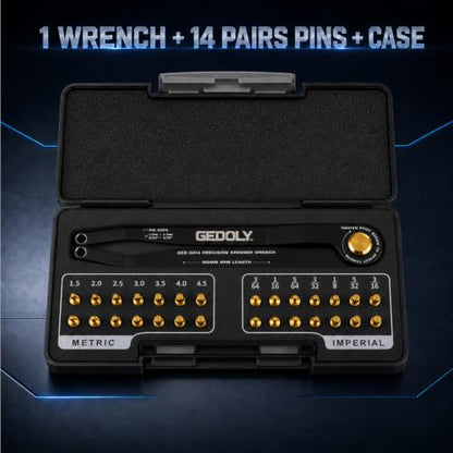 Adjustable Pin Spanner Wrench Set, Heavy Duty Shock & Lock Nut Tool