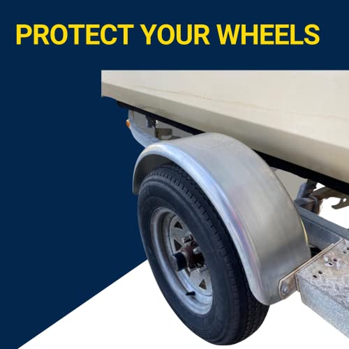 Tie Down Trailer Fender Single Axle - 16 Gauge Galvanized Steel Trailer Fender - 8" Wheel Size - 20" long 7" wide 6" tall (1 Fender) - size: 20" x 7" x 6", style: 1 Fender
