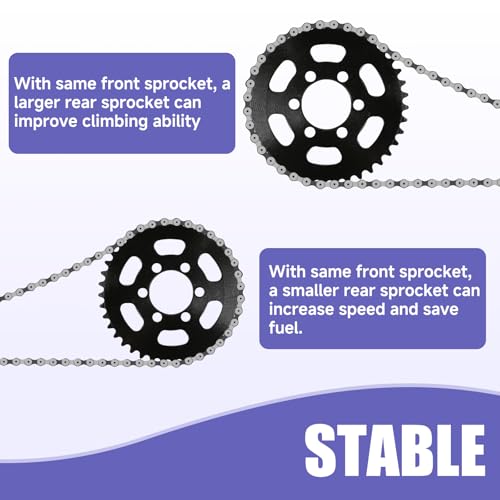 High Speed 35 Chain Sprocket 40 Tooth 37mm Bore for Mini Bike CT100U - color: Black
