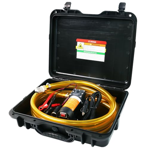 12V Fuel Transfer Pump 120GPH Electric Gasoline Transfer Pump Set - color: 120Gal/hr