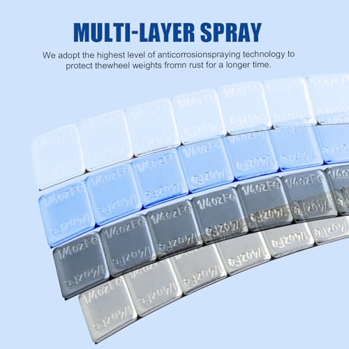 JiiinMiiin 1/4oz, 0.25oz, 960PCS Gray Steel Adhesive Stick on Wheel Weights - color: Chrome, size: 0.25oz - 960PCS