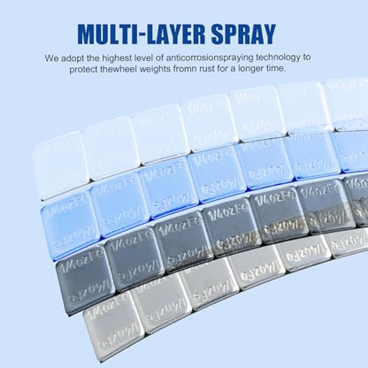 JiiinMiiin 1/4oz, 0.25oz, 960PCS Gray Steel Adhesive Stick on Wheel Weights - color: Chrome, size: 0.25oz - 960PCS