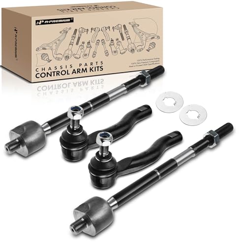 A-Premium Front Inner & Outer Tie Rod End Kit Fix Uneven Tire Wear