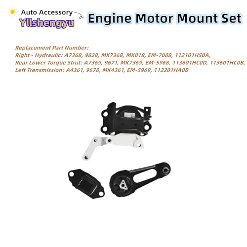 Engine Motor Mount Kit for Nissan Versa 2012-2019 - size: Nissan Versa 2012-2019 L4 1.6L Sedan