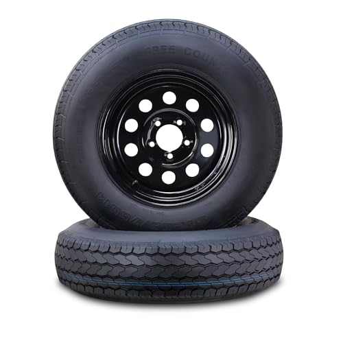 Free Country Trailer Tire Wheel ST205/75D14 6PR 99L 5X4.5 Black Mod Rim Pk2 - size: ST205/75D14 (5x4.5PCD) /6PR