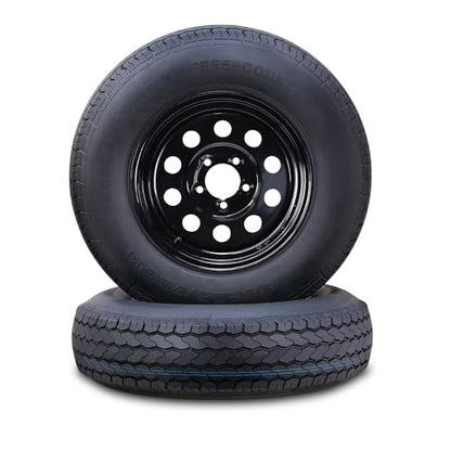 Free Country Trailer Tire Wheel ST205/75D14 6PR 99L 5X4.5 Black Mod Rim Pk2 - size: ST205/75D14 (5x4.5PCD) /6PR