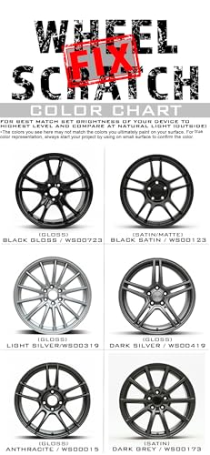 Wheel Scratch Fix® Light Silver Rim Touch Up Paint Wheel Scratch Repair Kit - color: Silver - Light - Kit