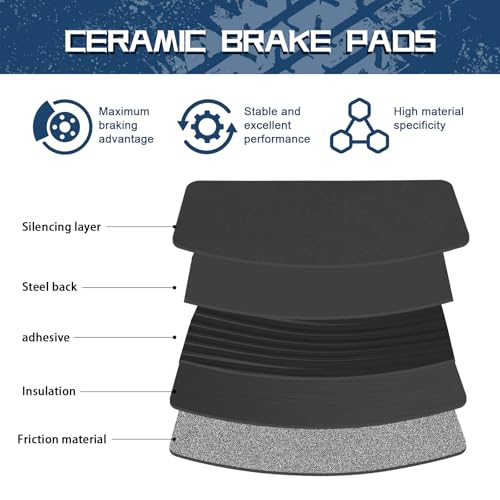 D1663 Front Ceramic Brake Pads Kit Fit For Audi Q5 2013-2017 - style: HZ1663