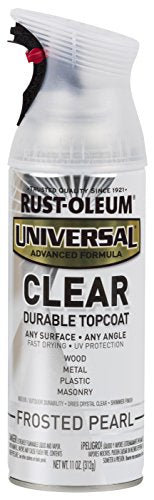 Rust-Oleum 302155 Universal All Surface Clear Topcoat Spray, 11 oz, Frosted Pearl Clear - color: Frosted Pearl Clear, size: 11 Ounce (Pack of 1)